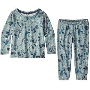 Patagonia Kids 4T Capilene Baselayer Set Blue/Navy